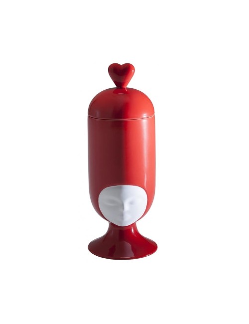 SISTER CLARA CON CUORE ROSSO ACCESO VISO BIANCO S.
