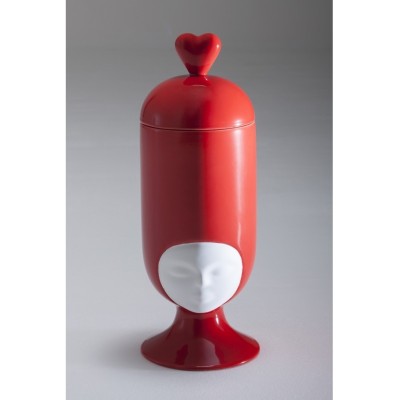 SISTER CLARA CON CUORE ROSSO ACCESO VISO BIANCO S. 2