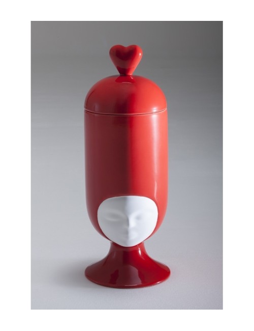 SISTER CLARA CON CUORE ROSSO ACCESO VISO BIANCO S.