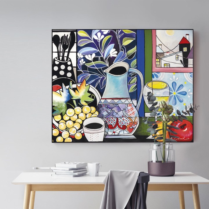 Egan Quadro Sopra al tavolo su tela 100 × 80 cm