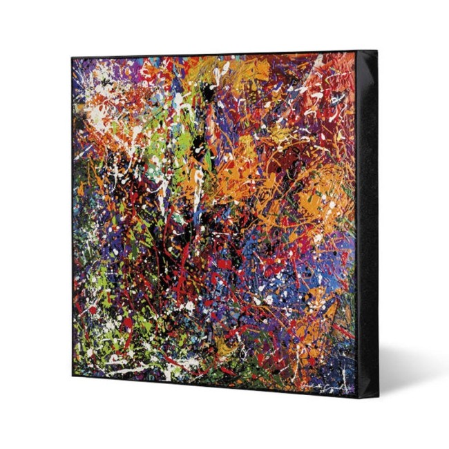 QUADRO "NON E' POLLOCK ROSSO" 50X50