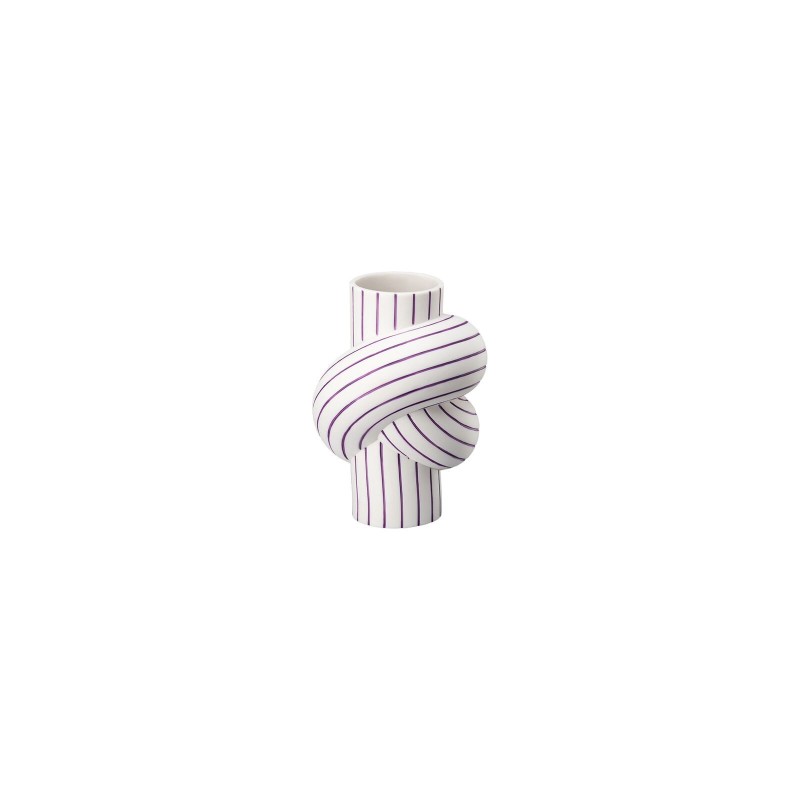 VASO 12 CM NODE STRIPES PLUM