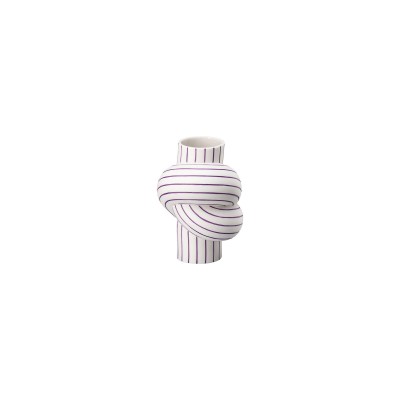 VASO 12 CM NODE STRIPES PLUM   2
