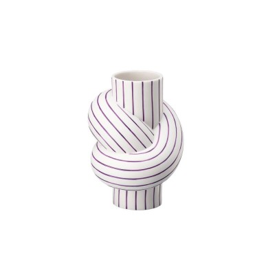 VASO 12 CM NODE STRIPES PLUM