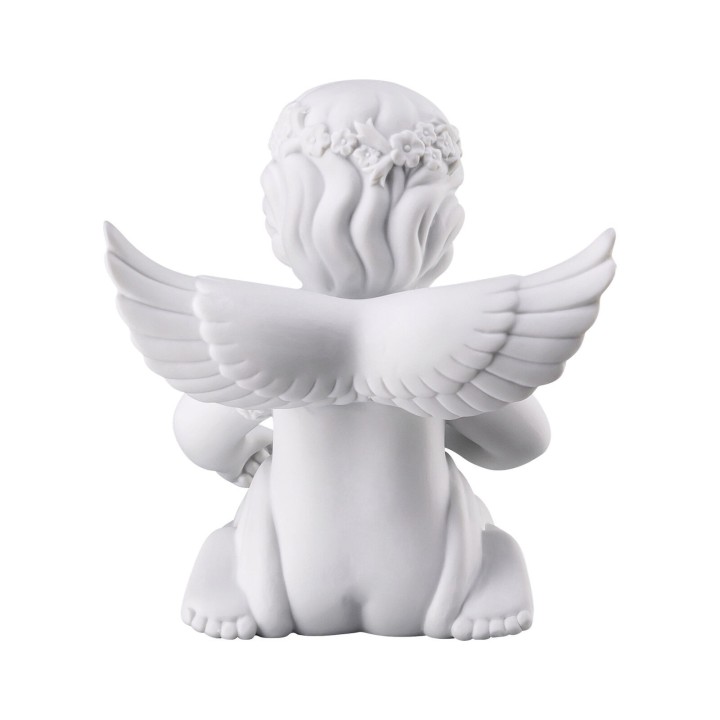 Rosenthal Angelo con corona di fiori grande alto 13,5 cm