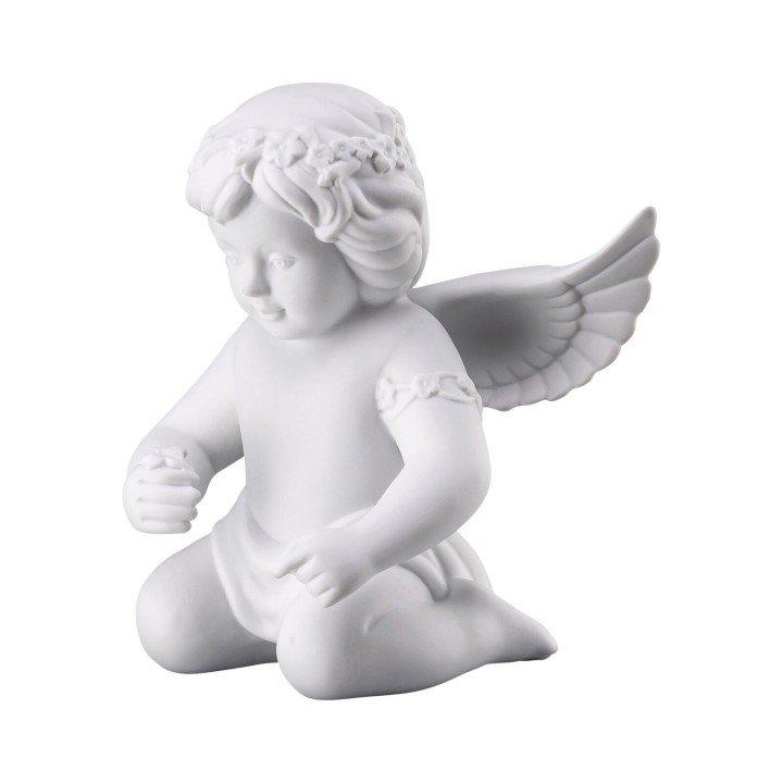 Rosenthal Angelo con corona di fiori grande alto 13,5 cm