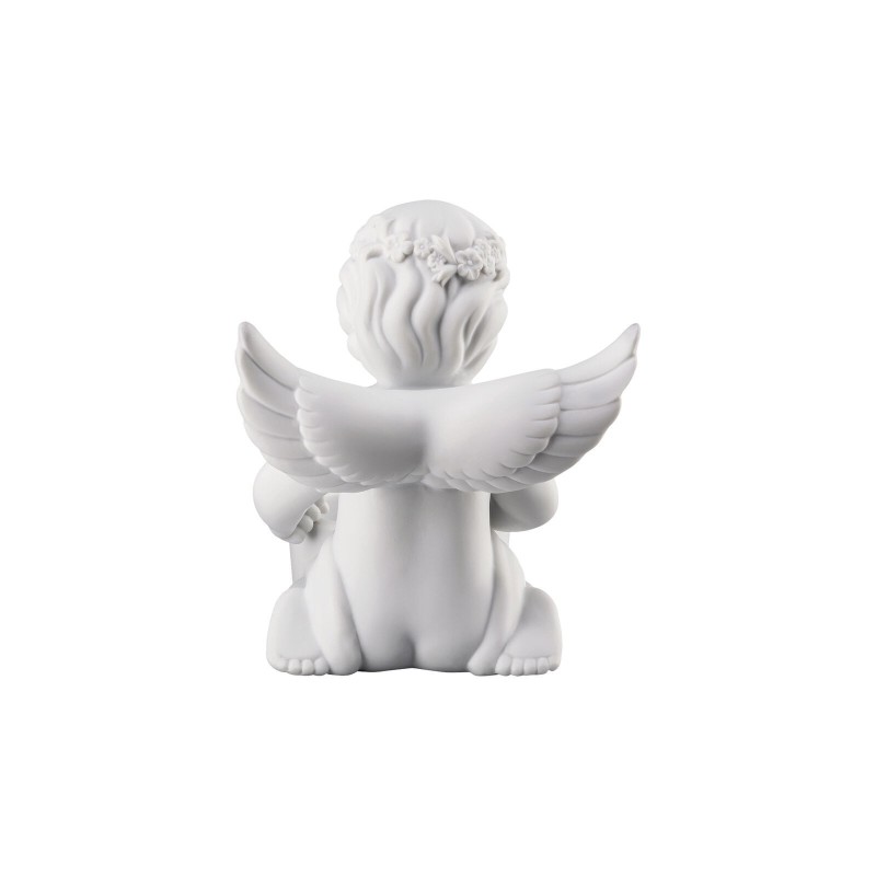 ANGELO CORONA FIORI ENGEL MIT TEELICHT WEISS MATT