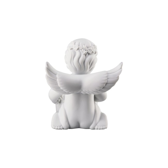 ANGELO CORONA FIORI ENGEL MIT TEELICHT WEISS MATT