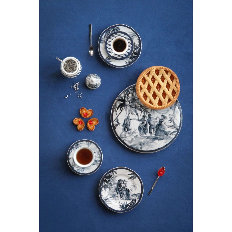 SET 2 TAZZINE THE PORCELLANA - VERSAILLES
