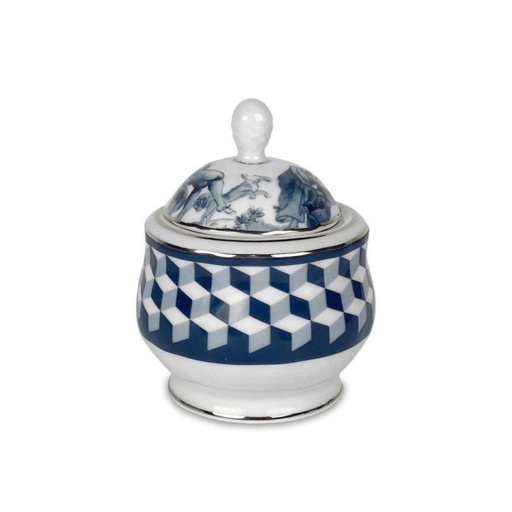Baci Milano Zuccheriera Versailles in porcellana alta 12 cm