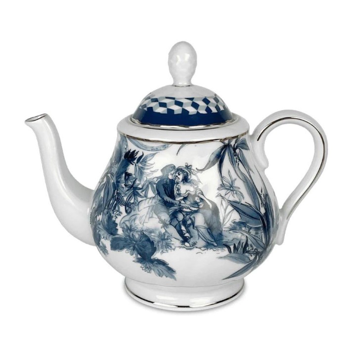 Baci Milano Teiera Versailles in porcellana alta 19,5 cm
