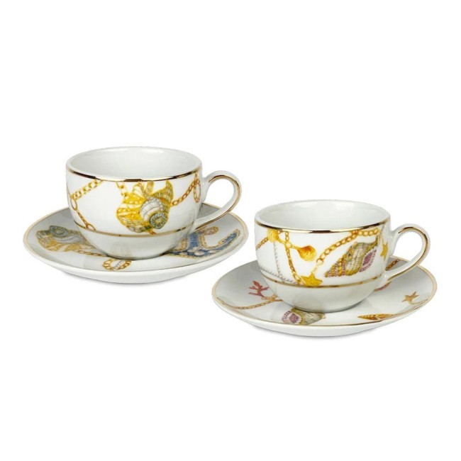 SET 2 TAZZINE THE PORCELLANA - PORTOFINO