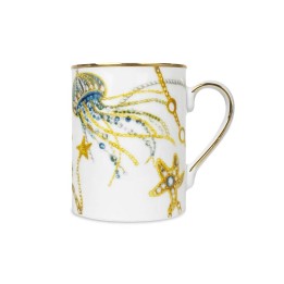 Baci Milano Mug Portofino in porcellana bianca e gialla
