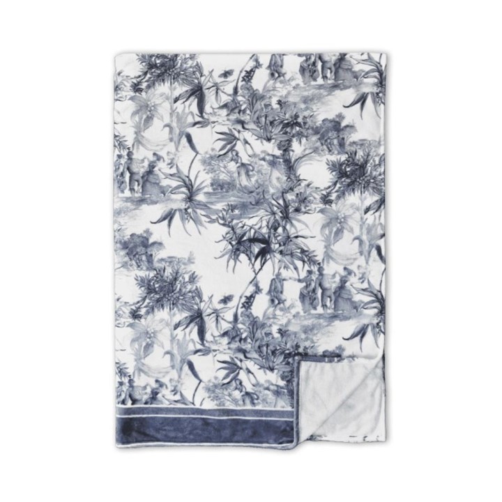 Baci Milano Plaid Versailles blu 130 × 180 cm