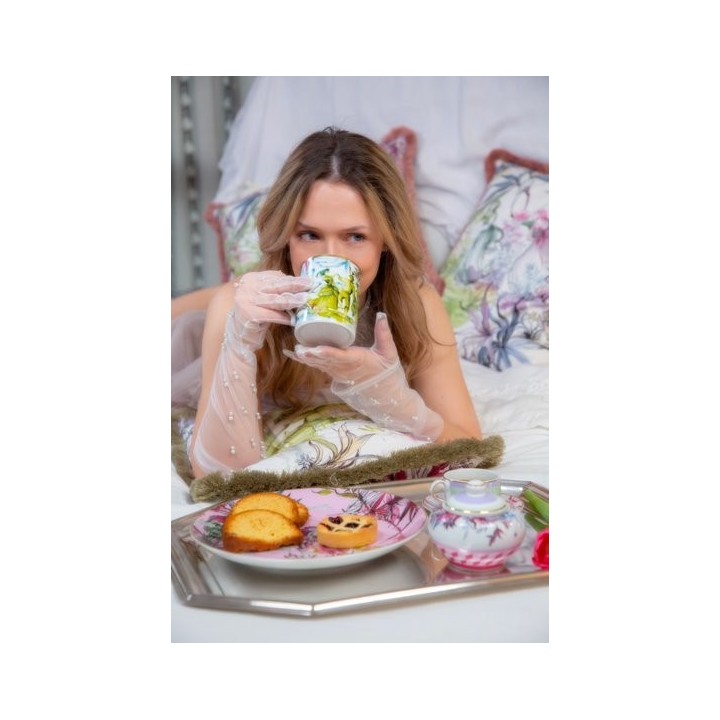 Baci Milano Mug Firenze in porcellana bianca e verde