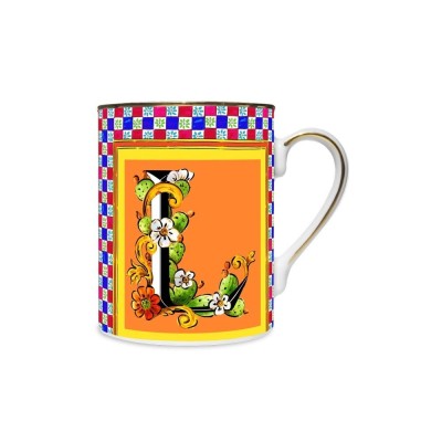 MUG PORCELLANA - ORTIGIA LETTERA L