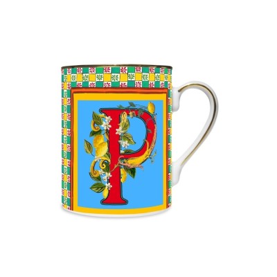 MUG PORCELLANA - ORTIGIA LETTERA P