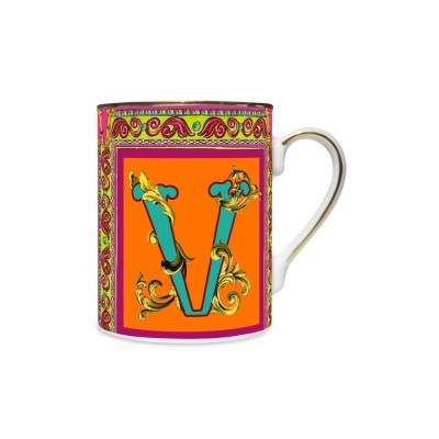 MUG PORCELLANA - ORTIGIA LETTERA V