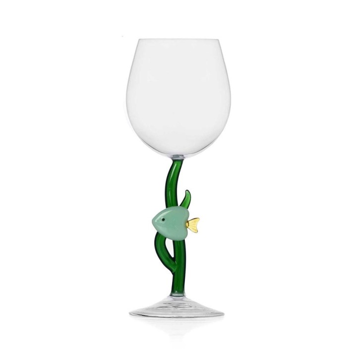 Ichendorf Calice da vino Marine Garden con pesce verde