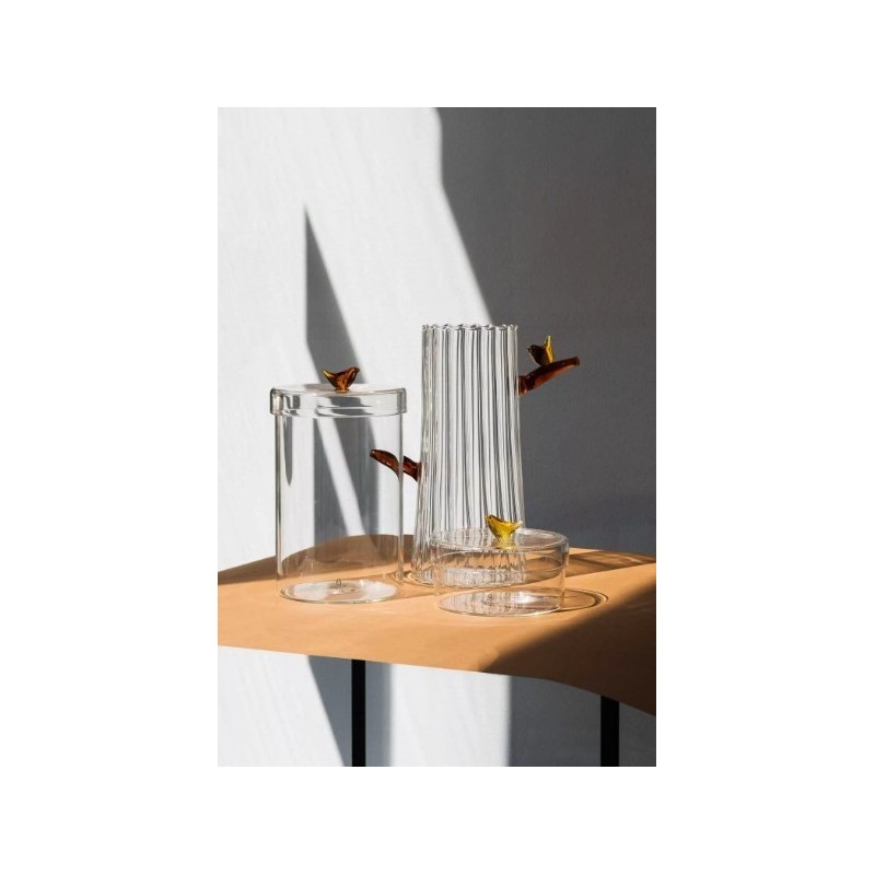 VASO UCCELLINO AMBRA