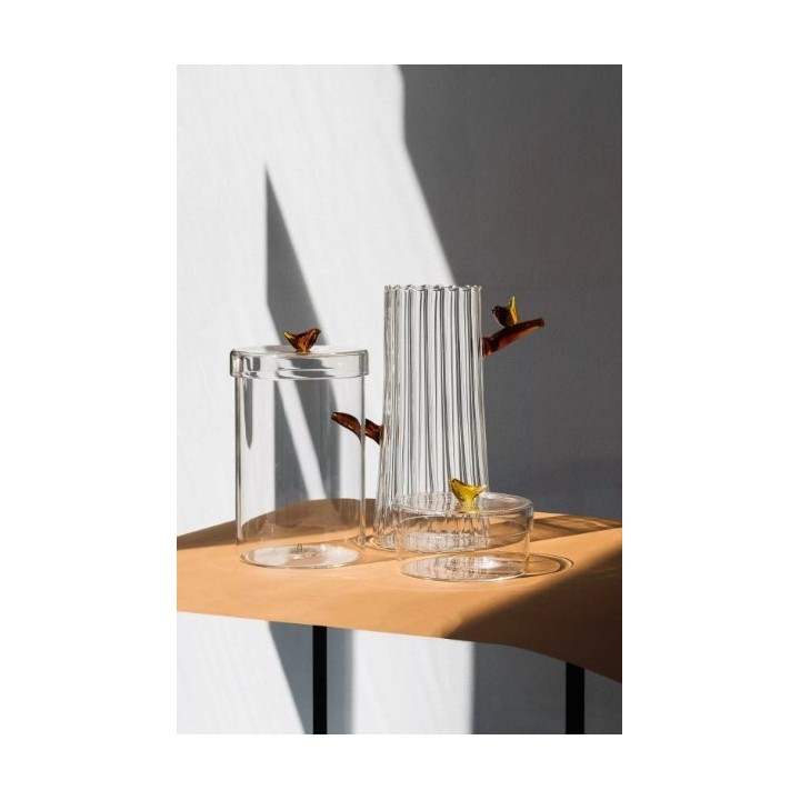 Ichendorf Milano Vaso Birds uccellino ambra 21 cm