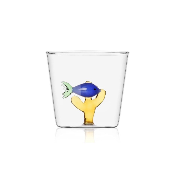 Ichendorf Tumbler Marine Garden con pesce blu e alga ambra