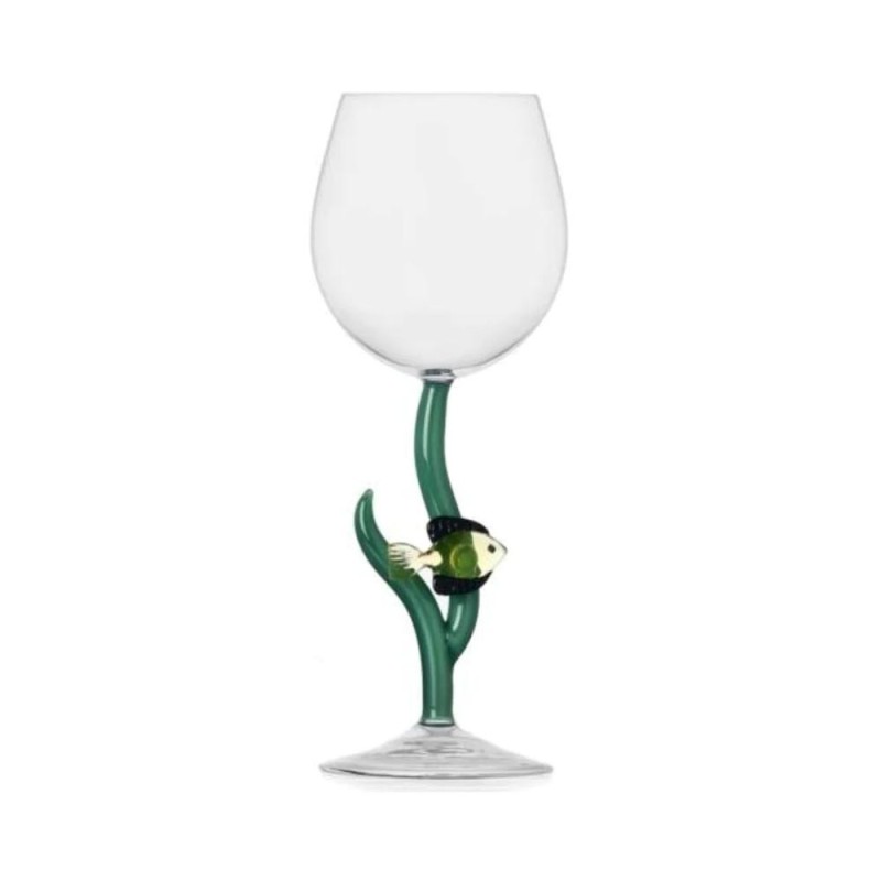 Marine Garden Calice da Vino Pesce Ambra in Vetro Borosilicato – Ichendorf Milano
