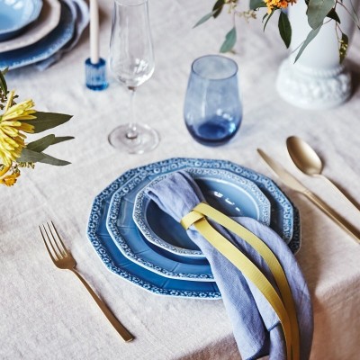 ROSENTHAL Maria Rosenkante Blau Servizio Tavola Piatti 18 Pezzi Porcel –  Prestige Home