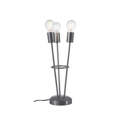 LAMPADA TAV. FIACCOLA 3LUCI ARGENTO H45