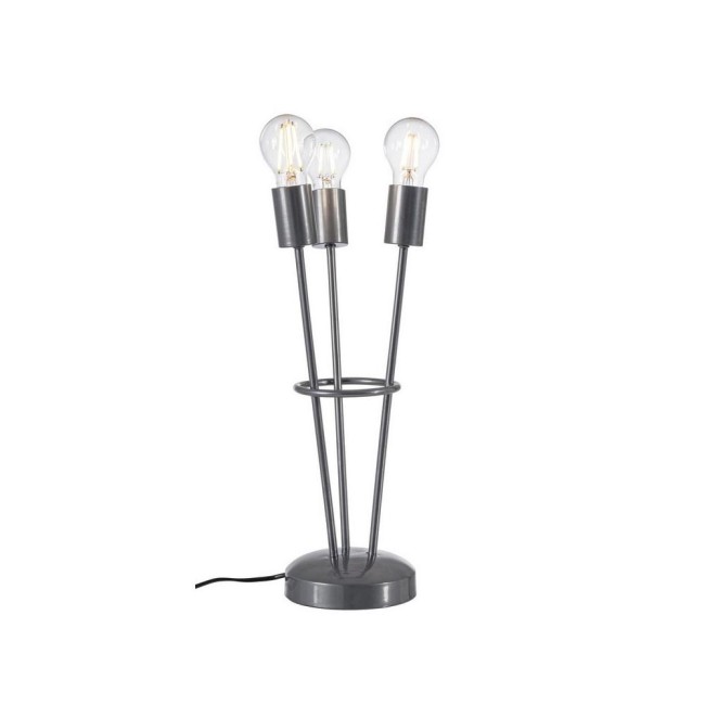 LAMPADA TAV. FIACCOLA 3LUCI ARGENTO H45