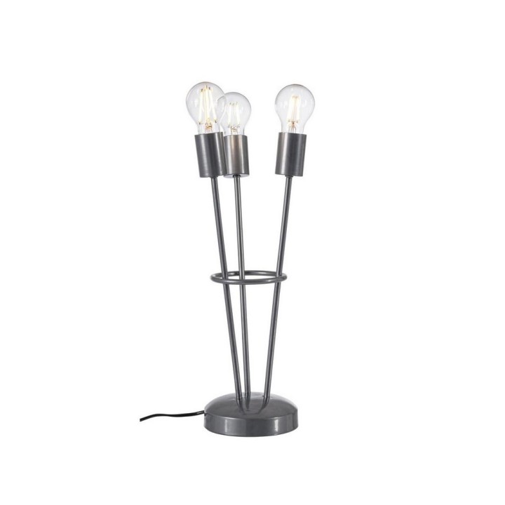 Bizzotto Lampada Fiaccola 3 luci argento alta 45 cm