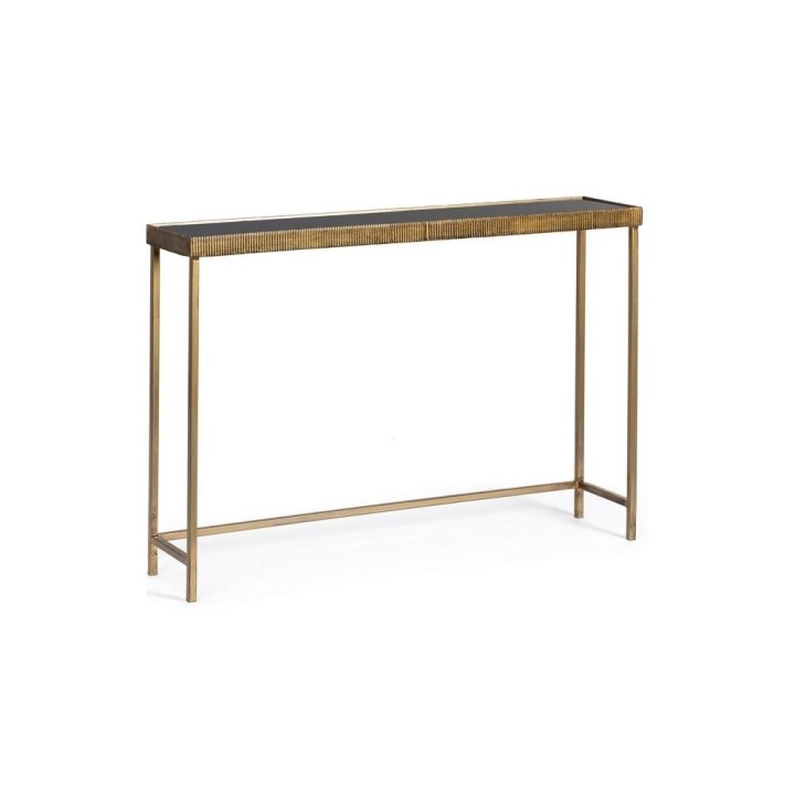 Bizzotto Consolle Yamir piccola nera e oro 97 × 22 cm