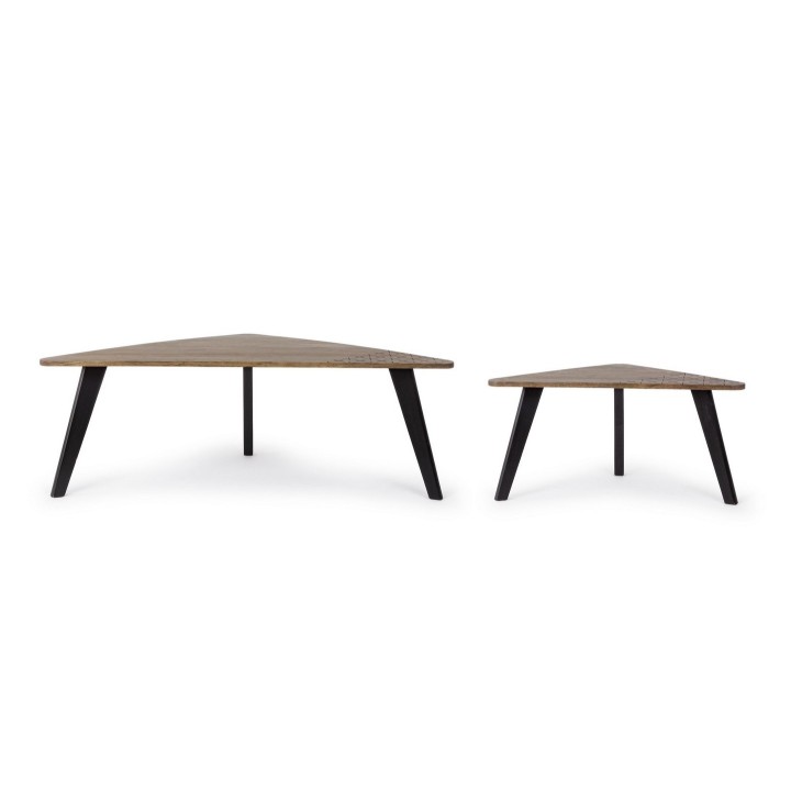 Bizzotto Tavolino Emira piccolo in legno di mango 85 × 45 cm
