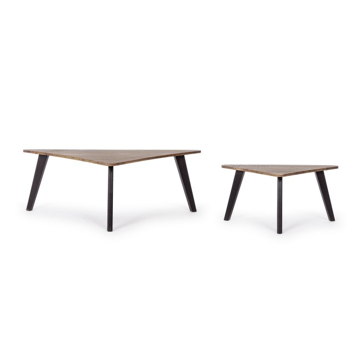 Bizzotto Tavolino Emira piccolo in legno di mango 85 × 45 cm