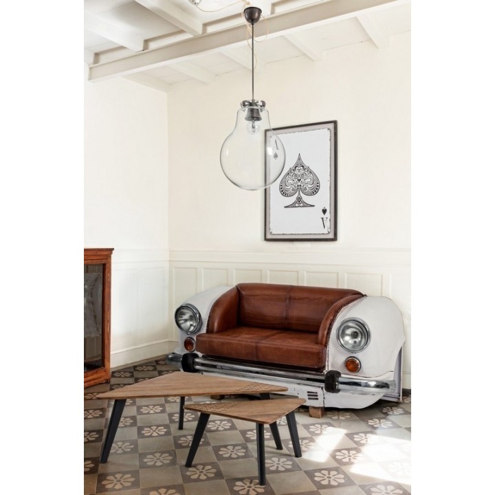 Bizzotto Tavolino Emira grande in legno di mango 130 × 65 cm
