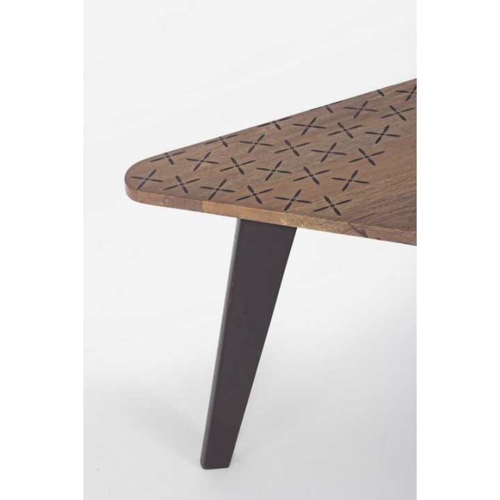 Bizzotto Tavolino Emira grande in legno di mango 130 × 65 cm
