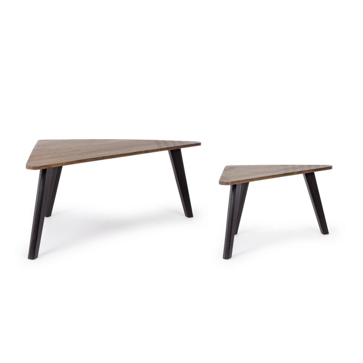 Bizzotto Tavolino Emira grande in legno di mango 130 × 65 cm