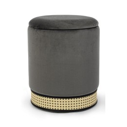 Bizzotto Pouf contenitore Milena grigio scuro grande Ø 36 cm