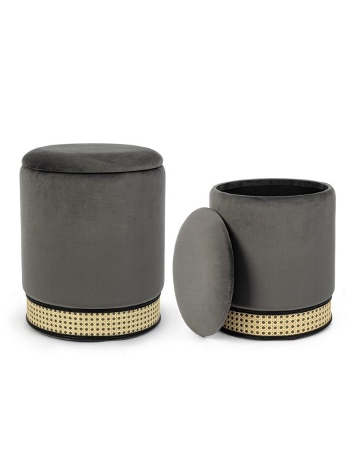POUF CONTENITORE MILENA GRIGIO SC GRANDE