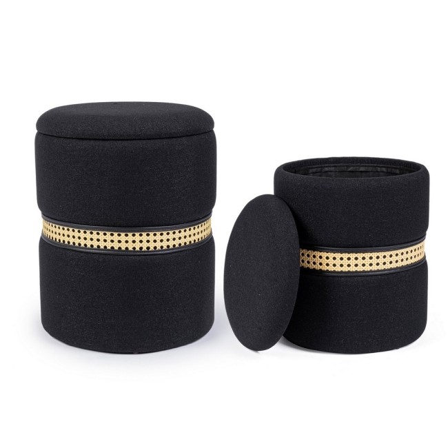 POUF CONTENITORE KARINA NERO PICCOLO