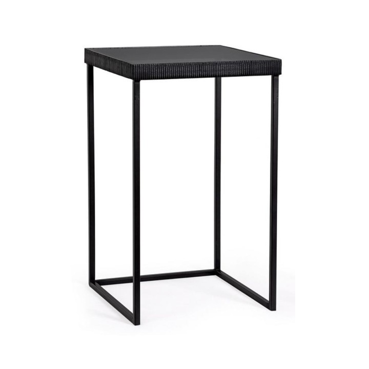 Bizzotto Tavolino Yamir quadrato grande nero alto 66 cm