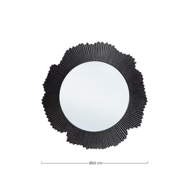 Bizzotto Specchio Yamir nero in alluminio Ø 62 cm