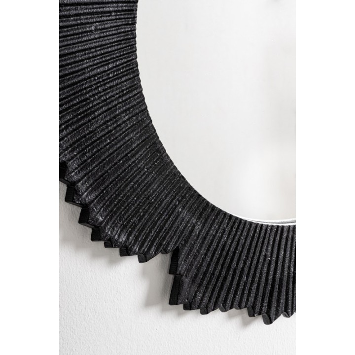 Bizzotto Specchio Yamir nero in alluminio Ø 62 cm