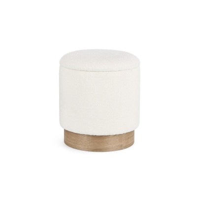 POUF CONTENITORE.ZOYA BIANCO PICCOLO