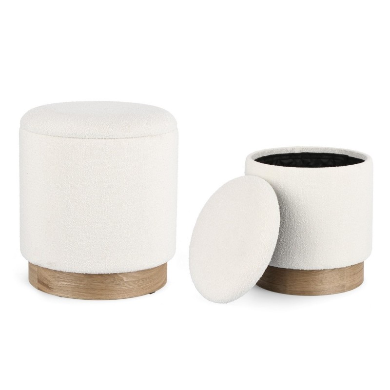 POUF CONTENITORE.ZOYA BIANCO GRANDE