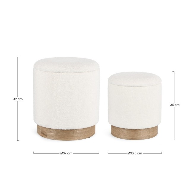 POUF CONTENITORE.ZOYA BIANCO GRANDE