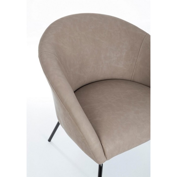 Bizzotto Poltrona Aiko in similpelle tortora
