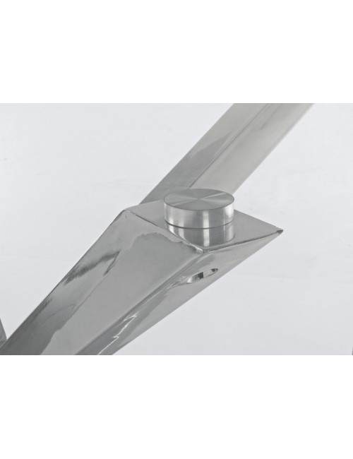 TAVOLO MAY RETT GAMBA ACCIAIO 160X90