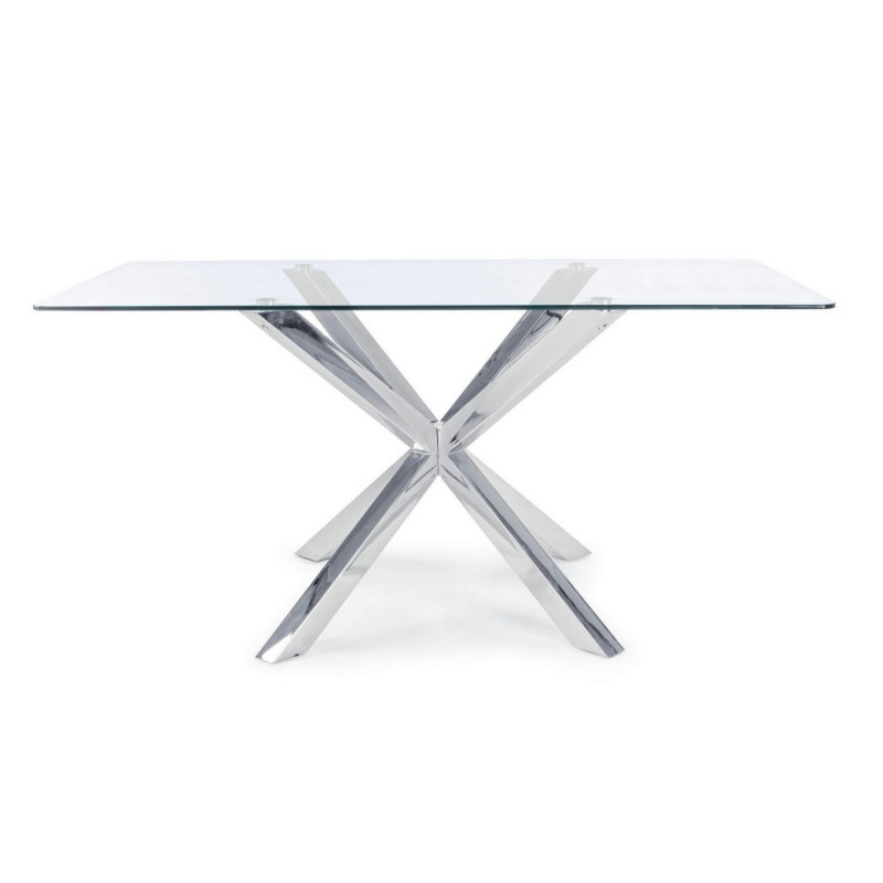 TAVOLO MAY RETT GAMBA ACCIAIO 160X90