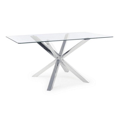 TAVOLO MAY RETT GAMBA ACCIAIO 160X90